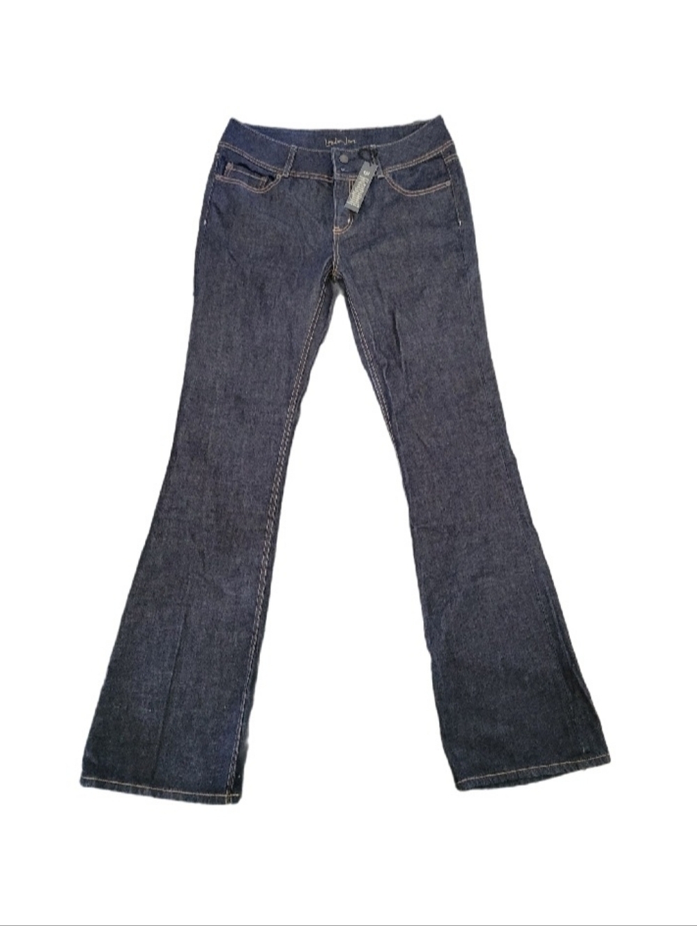 NWT LONDON JEAN Indigo Flare Size 10 Wide-Leg Mid-rise 90's-inspired Y2K Retro